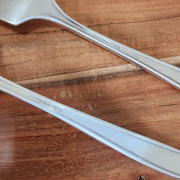 Oneida Community Grosvenor Silverplate Serving Fork & Gravy Ladle 1921 no mono - Picture 7 of 13